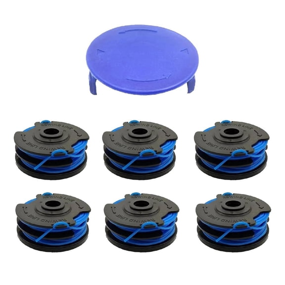 Trimmer Spool Compatible with Kobalt KST 120X-06 Weed Eater String, 6 Spools and 1 Cap