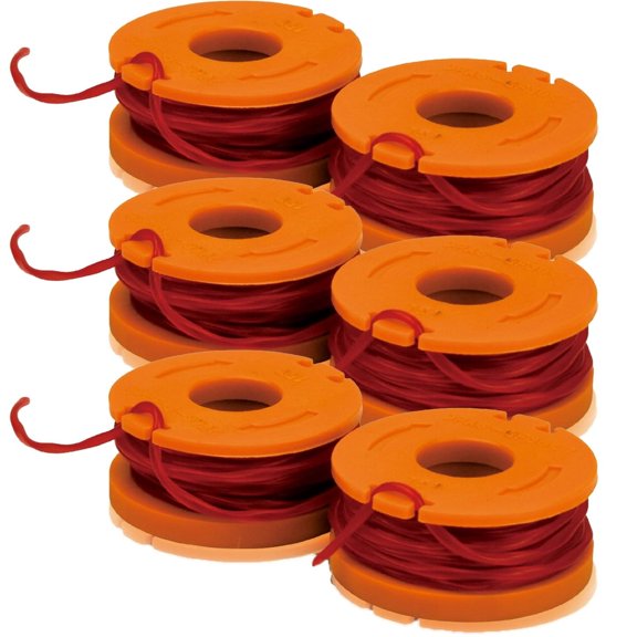 Trimmer Spool Line 10 ft, Compatible with Worx WG150, WA0004 2-Pack, 6 Pack Total