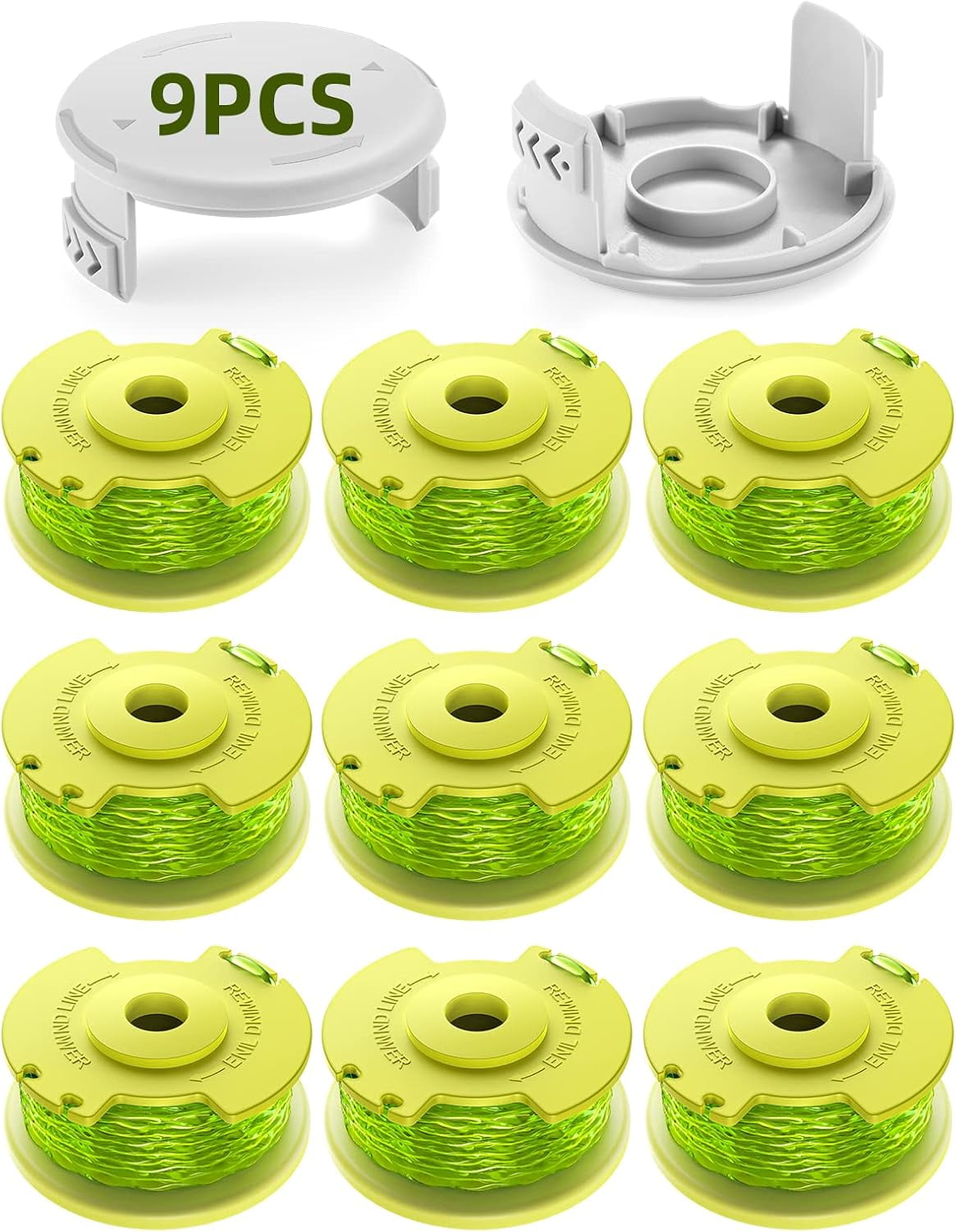 Ersatzspule Für Ryobi Rasentrimmer – Kompatibel Mit AC80RL3, 3,4 M Nylon-Schnur, 0,2 Cm Durchmesser | 8er Pack Für AC80RL3, RY40204, One Plus+
