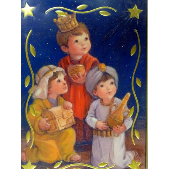 Trimmerry Child Wisemen Going to See Jesus Christian Christmas Cards