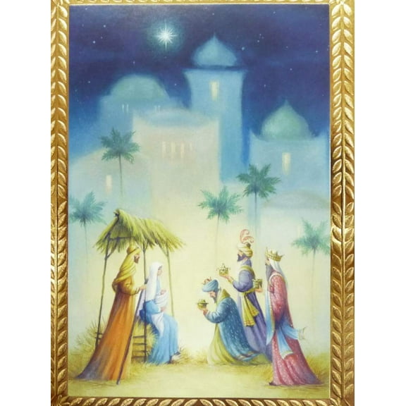 Trimmerry Christian Christmas Cards Three Wise Men Baby Jesus Manger Scene