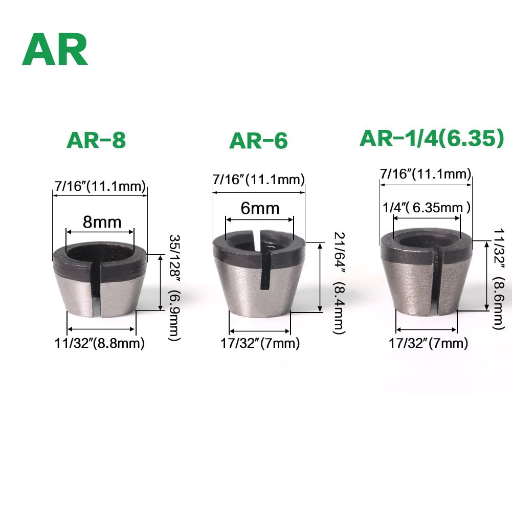 Trimming Engraving Machine Collet Chucks Router Bit Shank Adapter ...