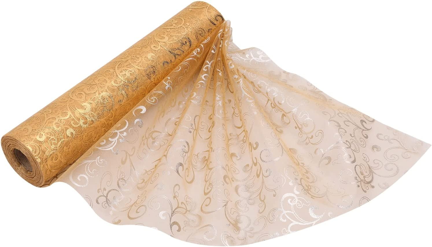 Crinkle organza 45" wide Beautiful gold color fabric sold by the –  WWW.ROYALFASHIONCENTRE.COM