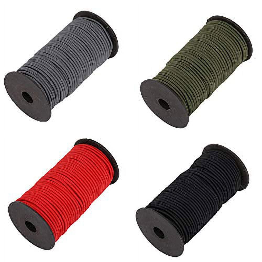 Black Elastic Bungee Rope Shock Cord Strap 5m Length 3mm Thickness 