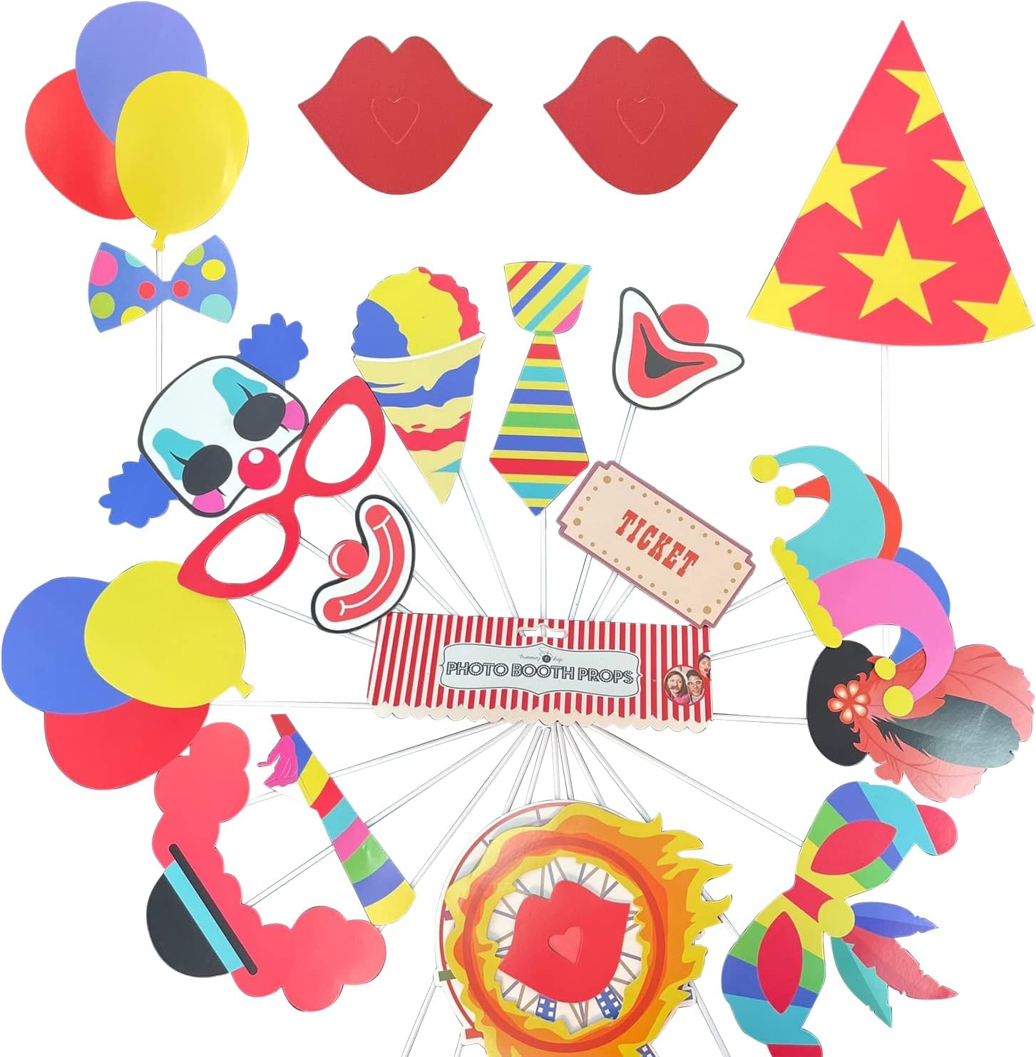 Trimming Shop Carnival Photobooth Props Circus Themed Party Decoration