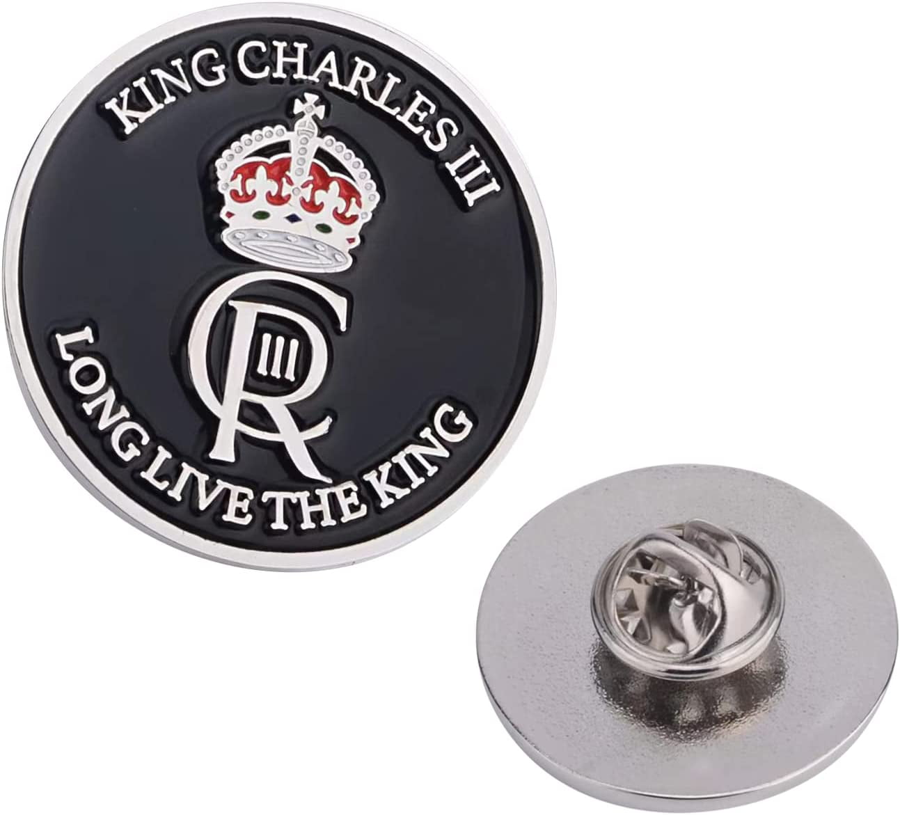 King Charles Jacket Silver Buttons set of 5 - Masonic Supply Shop