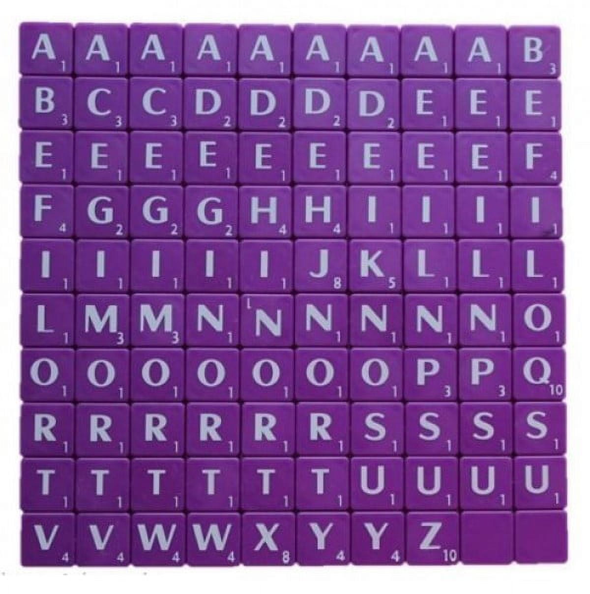 Trimming Shop Purple Plastic Tiles with White Letters & Numbers Board