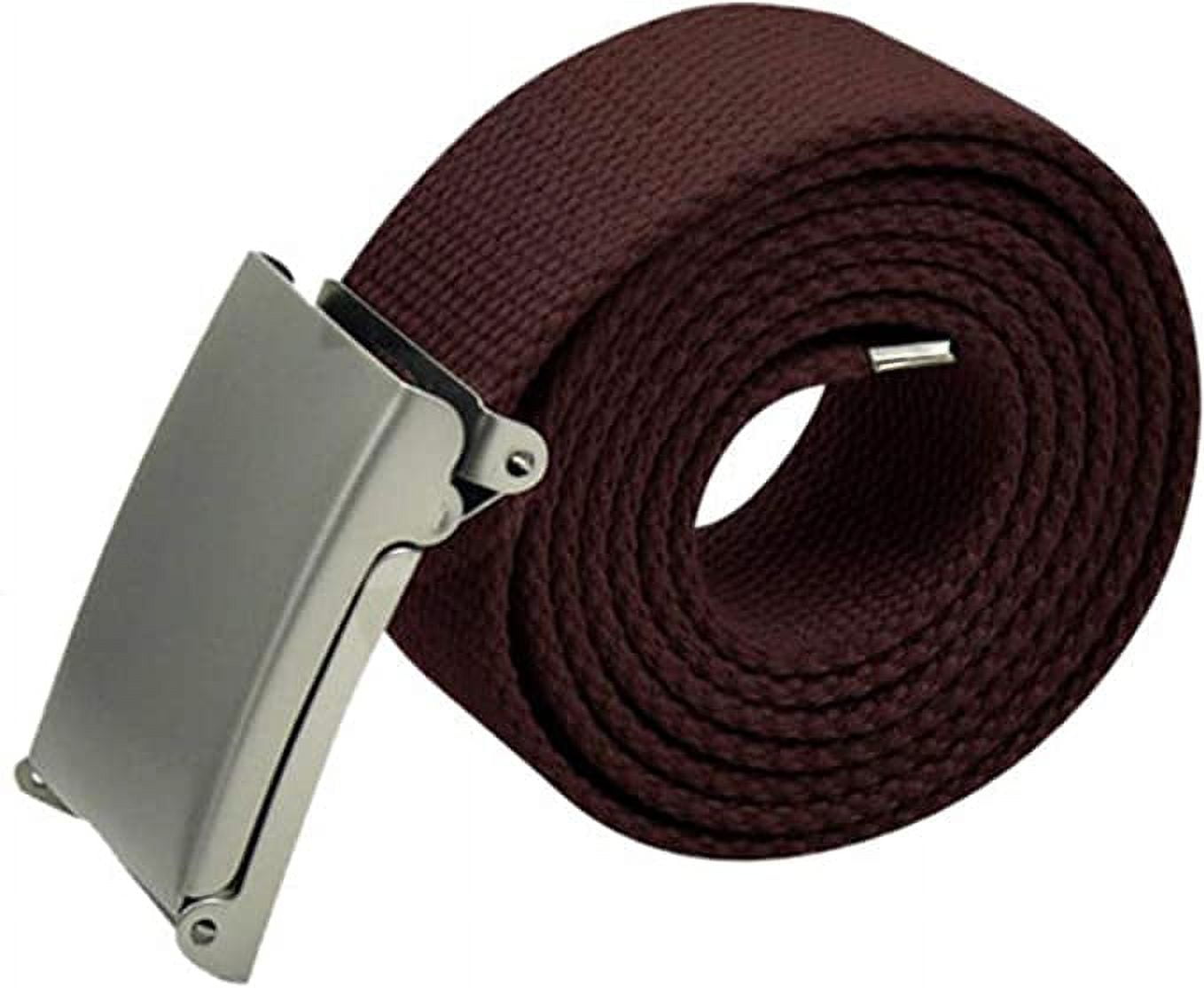 Trimming Shop Unisex Webbing Belt Webbed Canvas Strap Metal Flip