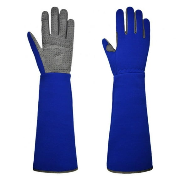 Trimming Stab-Resistant Gardening Long-Sleeved Gloves Unique Design Hand Protection Flexible And Durable Gardening Gloves for Men & Women,Blue,L