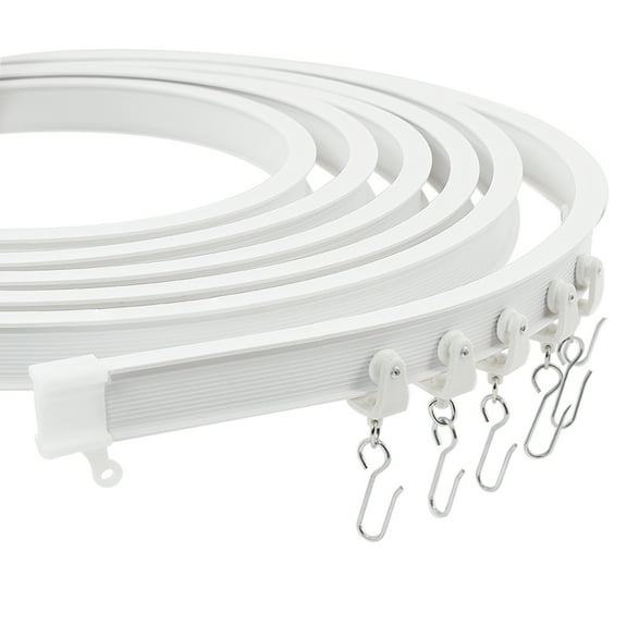 Trimold Premium Ceiling Curtain Track System, Flexible and Durable Design for Effortless Gliding, Ideal for Shower Window RV Room Dividers, Privacy and Home Décor