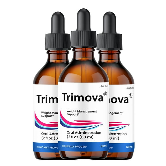 Trimova Drops, Trimova Liquid Supplement for Overall Wellness, All Natural Formula (3 Pack)