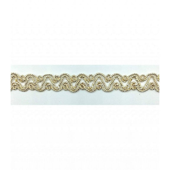 Trimplace 1/2" Gold Metallic/ White Mini Trim