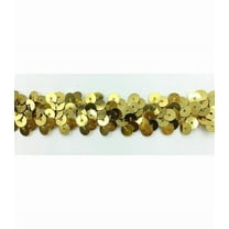 Trimplace 3/4" 2 Row Gold Zig Zag Stretch Sequin