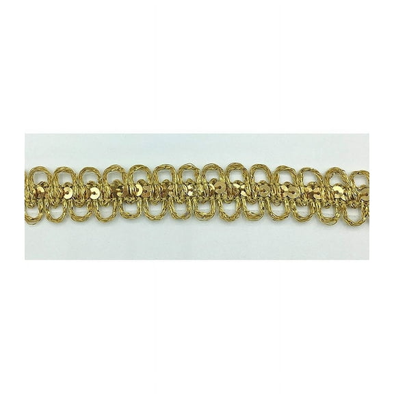 Trimplace 3/4" Gold Metallic Sequin Galloon