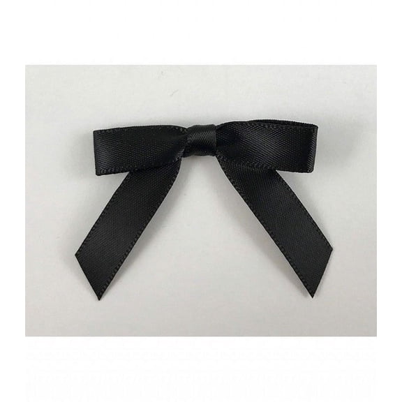 Trimplace Black Satin Bow 2" Wide x 1 1/4" High