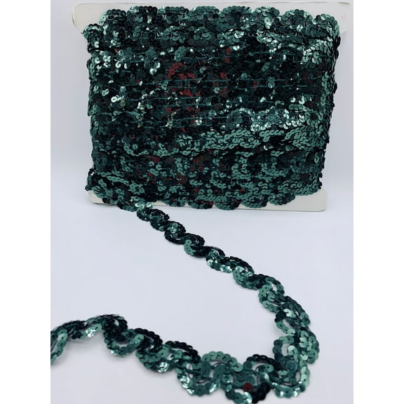 Trimplace Forest Green 1" Sequin Trim
