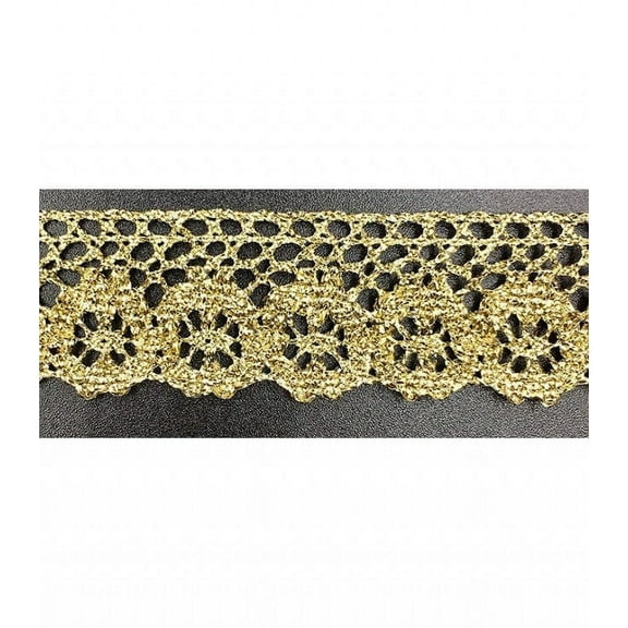 Trimplace Gold Metallic 1" Cluny Lace