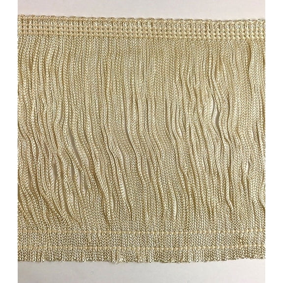 Trimplace Ivory 6" Rayon Chainette Fringe