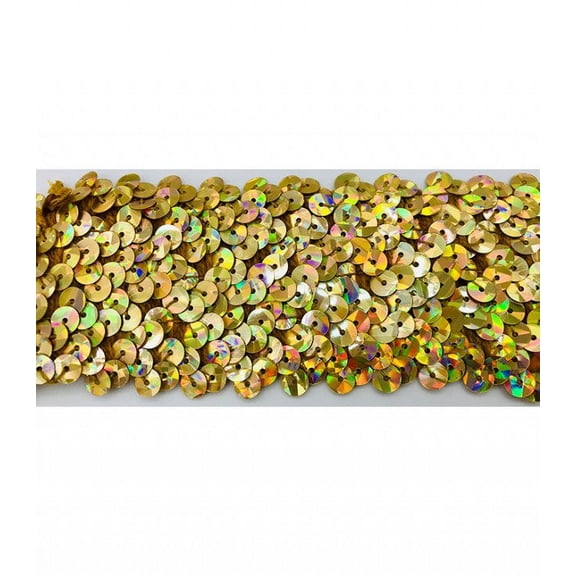 Trimplace Laser Gold 2" Stretch Sequin