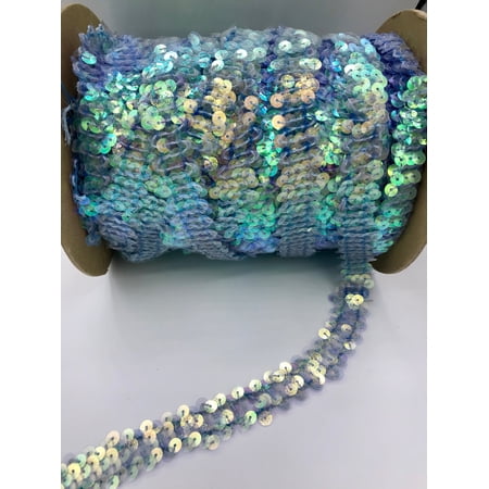 Trimplace Nu Cry Turquoise 3/4" (2 Row) Zig Zag Stretch Sequin