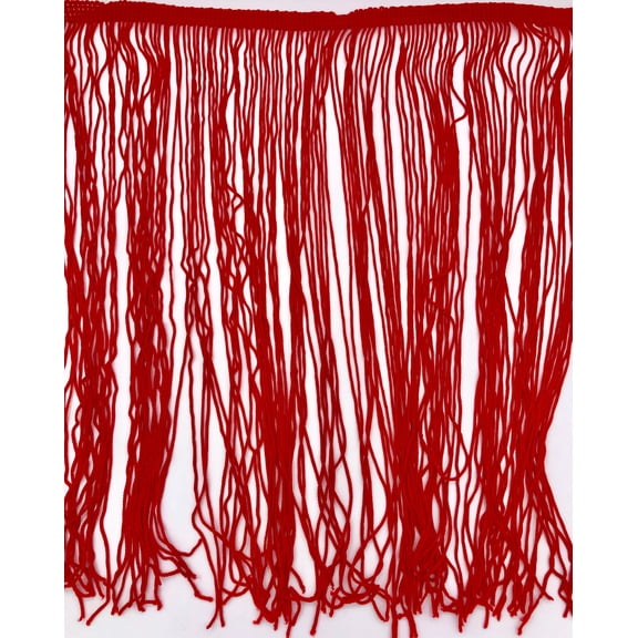 Trimplace Red 12" Single End Chainette Fringe