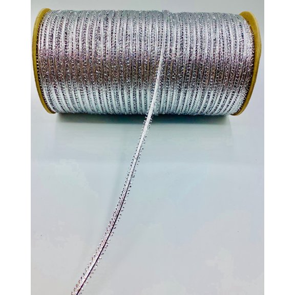 Trimplace Silver 1/4" Pico Edge Braided Trim - 24 Yards