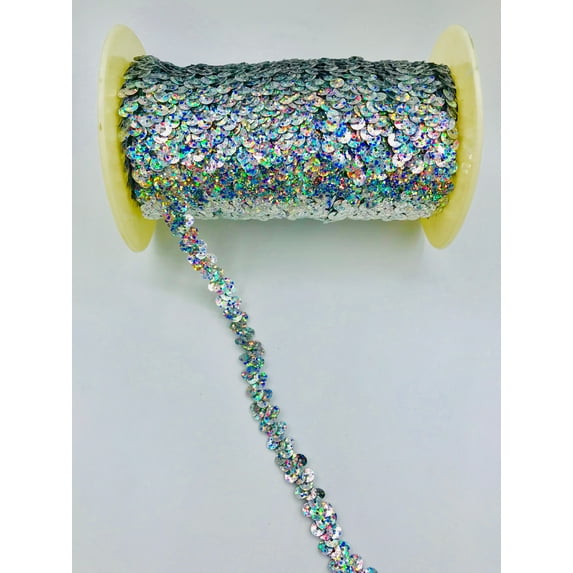 Trimplace Silver Spotlight 3/8" Single Row Stretch Sequin