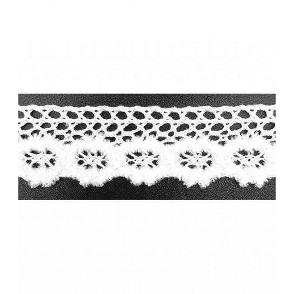 Trimplace White 3/4" Vintage Chenille Cluny Lace