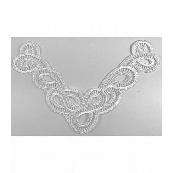 Trimplace White Contemporary Venice Lace Front Yoke