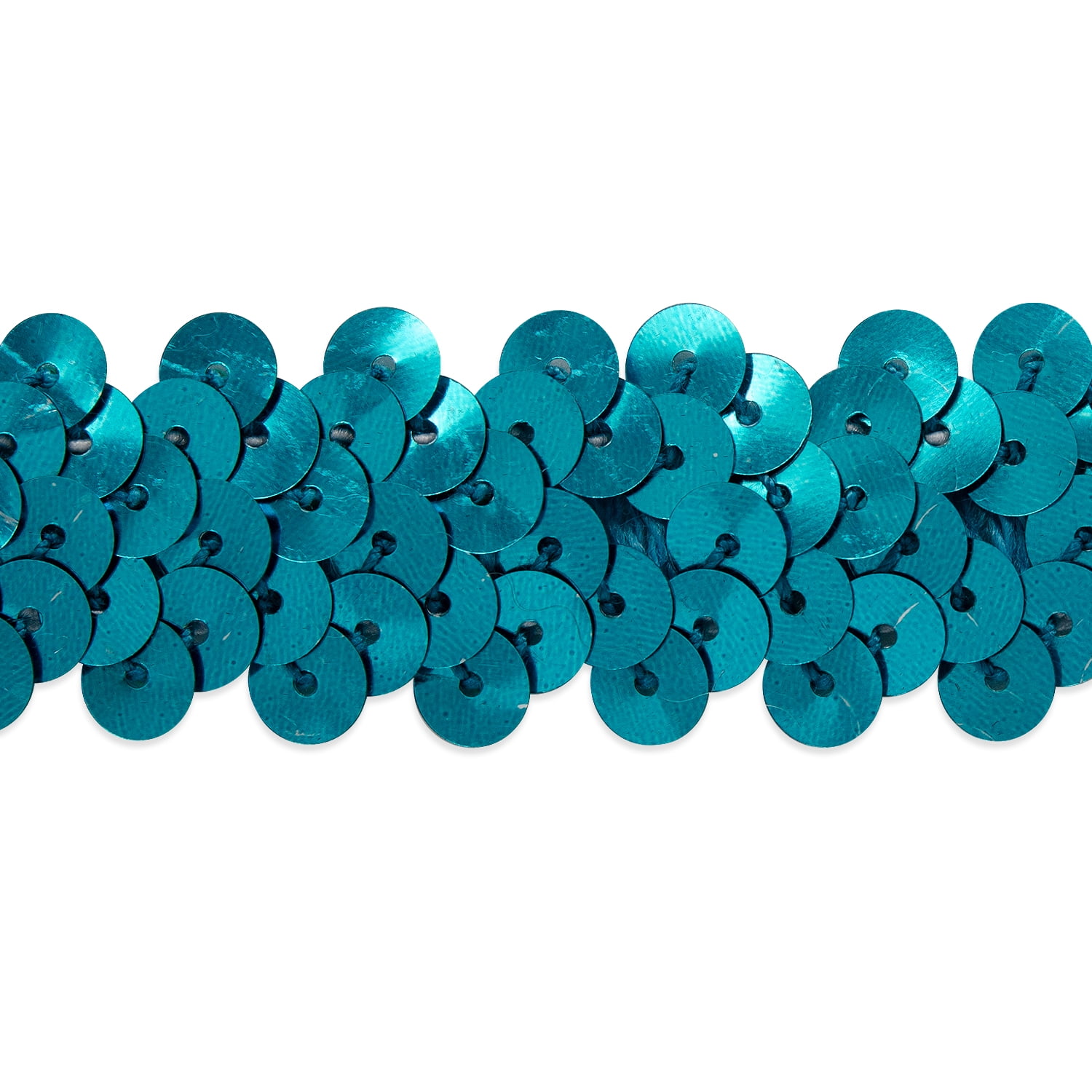 Trims By The Yard 2Row Metallic Stretch Sequin Trim, 7/8Inch