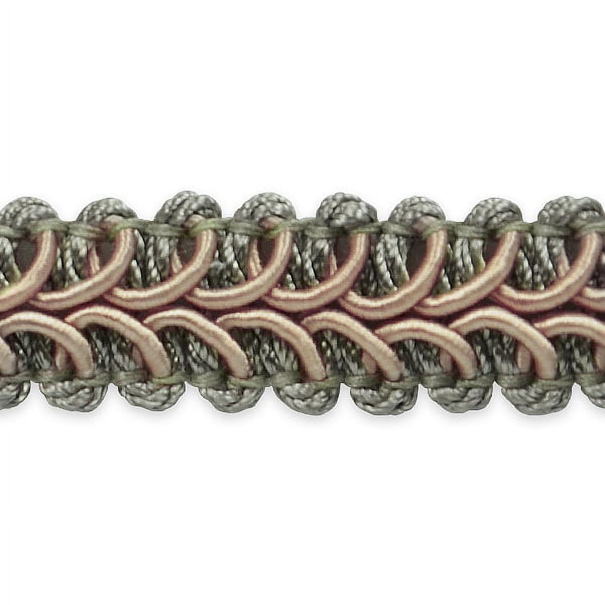 Draya Metallic Woven Braid Trim - Silver, 3/8" Wide, Sold By The Yard (20 Yard Cut)