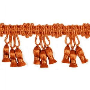 Trims By The Yard 2" Chainette Fringe Trim, Polyester-Made Decorative Fringe Trim, For Costumes, Uniforms, Home Decor, and Party Decorations, Washable Fringes, 10-Yard Cut | Eggplant