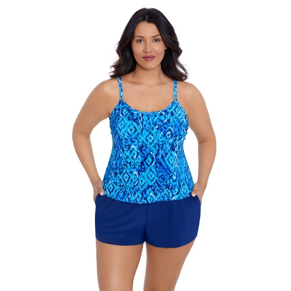 Women's Farrah Tummy Control Swimsuit Romper with Pockets