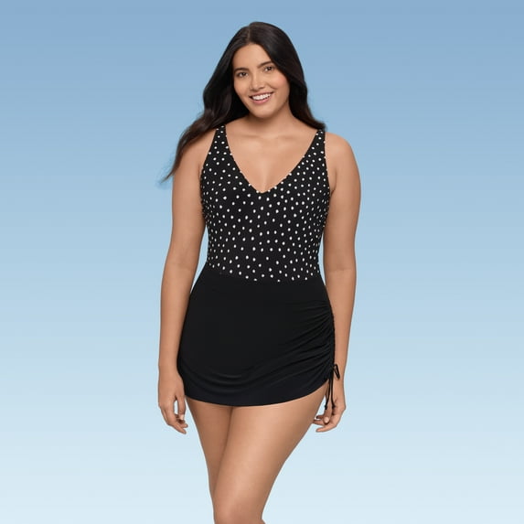 Women's Julie Tummy Control Adjustable Skirt Swim Dress