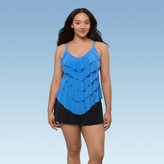 Women's Rachel 5 Tier Ruffle Tankini Swimsuit Top