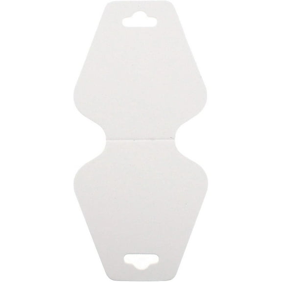 Trimweaver 100-Piece Triangular Fold Over Display Cards, White