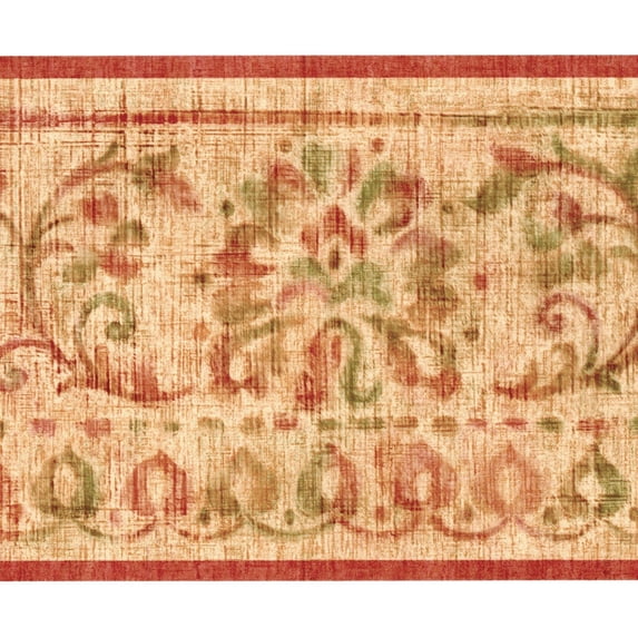 Trimz Architectural Scroll Leaf Floral Wallpaper Border, Moulding Wall Décor 15' L x 5.25" W