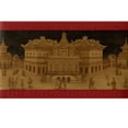 thumbnail image 1 of Trimz Golden Pagoda Oriental Chinoiserie Wallpaper Border, Pre-pasted, 15' L x 10.25"W, 1 of 4