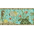 thumbnail image 1 of Trimz Under the Sea Tile Mosaic Wallpaper Border - Blue, Green 15' L x 8.2" W - Bathroom Wallpaper Border, 1 of 4