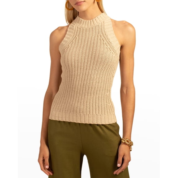 Trina Turk Bon Vivant Tank Top In Desert Brown - XS