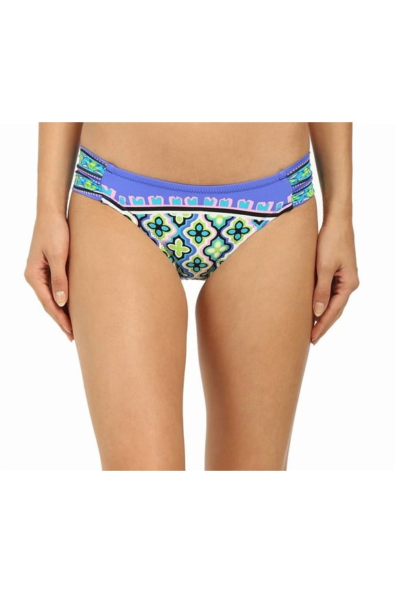 NEW Blue Purple Women's Size 4 Floral Bikini Bottom Swimwear