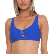 Trina Turk SAPPHIRE BLUE Monaco Keyhole Bikini Swim Top , US 6