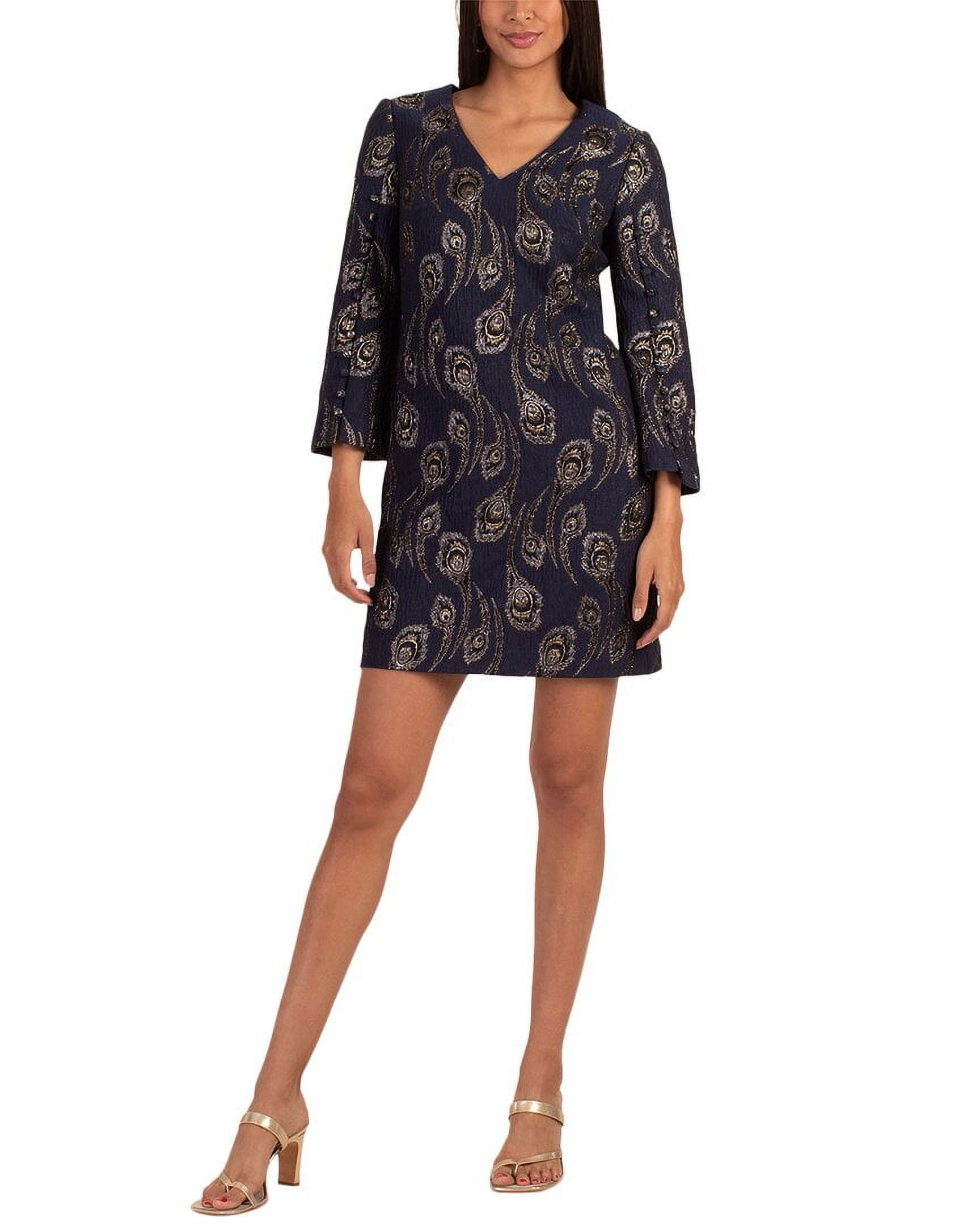 Trina Turk Women Selfie Polyester, Metallic Fiber & Oraganic Cotton Dress,  4 - Walmart Business Supplies