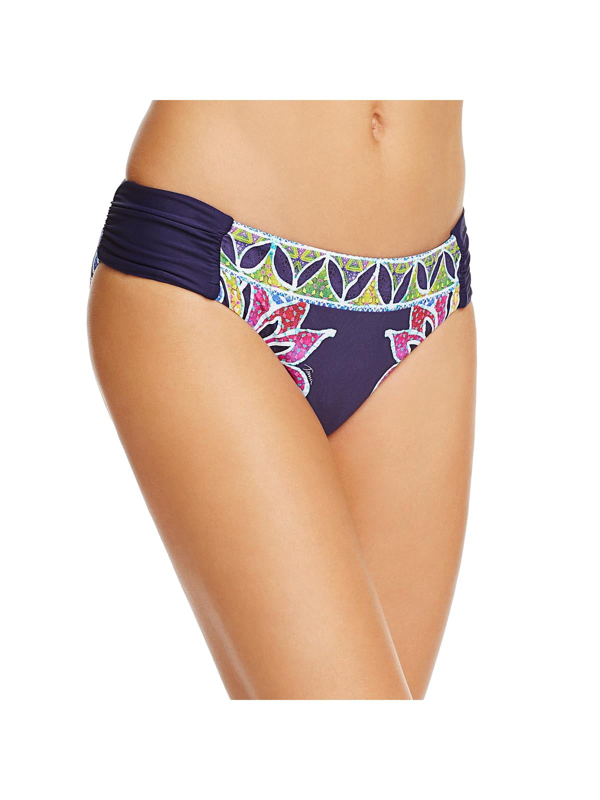 Trina Turk Black Sands Hipster Bikini Bottom – Cheeky Coverage, Nylon/Spandex With Hammered Buckle Detail