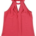 thumbnail image 1 of Trina Turk Womens Sleeveless Halter Top Shirt, Pink, Small, 1 of 1