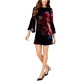thumbnail image 1 of Trina Turk Womens Velvet Shift Dress, Black, 2, 1 of 1