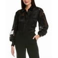 thumbnail image 1 of Trina Turk womens  Anuka 2 Silk-Blend Shirt, xs, Black, 1 of 3