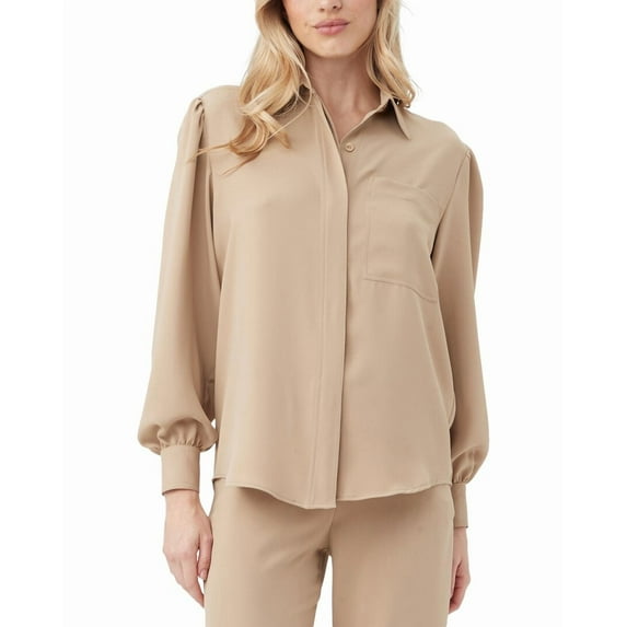 Trina Turk womens Anuka Dolman Sleeve Shirt, s, Brown