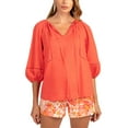 thumbnail image 1 of Trina Turk womens  Joplin Silk-Blend Top, XS, 1 of 3