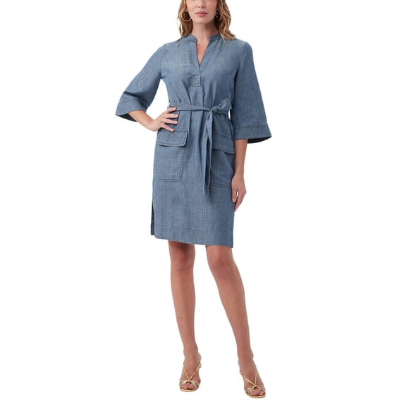 Trina Turk womens Kahiki Linen-Blend Dress, l